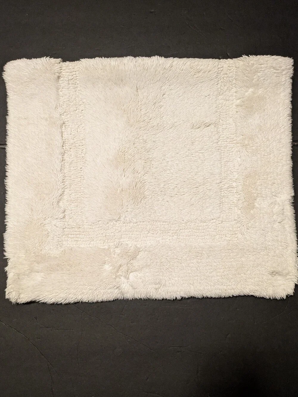 Rug Plush Ivory Shag Bath Rug 21 x 36